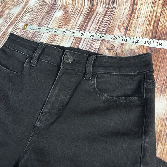 American Eagle HI RISE JEGGING Womens Size 4 Black Jeans Denim Pants 27x28 - Picture 5 of 12